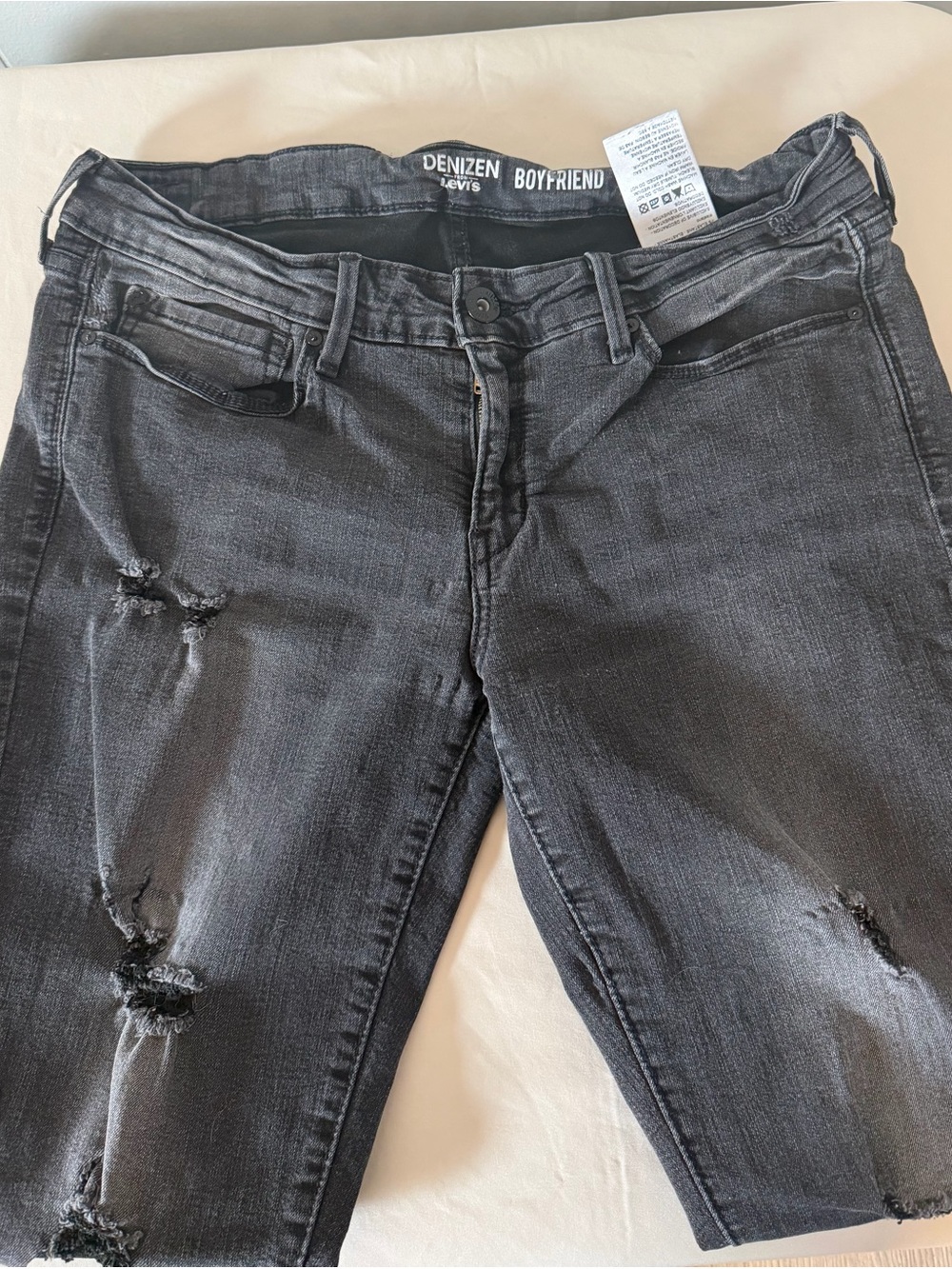 Denizen from Levi's Boyfriend Jeans in a distressed black wash